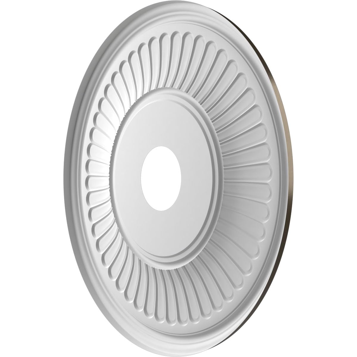 19Od X 3 1/2Id X 1P Berkshire Thermoformed Pvc Ceiling Medallion (Fits Canopies Up To 8 3/8), Metallic Dark Bronze