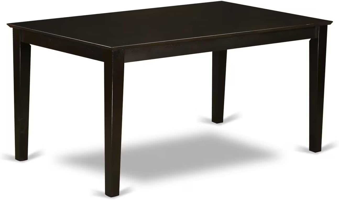 East West Furniture CAPF7-CAP-W 7 Piece Dining Table Set Consist of a Rectangle Wooden Table and 6 Dining Room Chairs, 36x60 Inch, Cappuccino