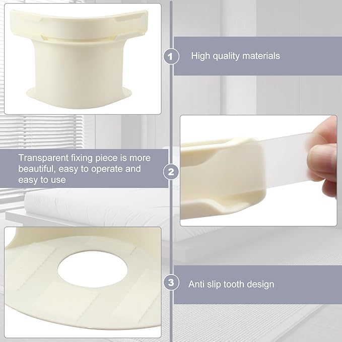 Bed Sheet Holder 4Pack - Ultra Secure Mattress Fit, Easy to Use Transparent Straps & Strong Grip - No More Loose Sheets, Fits Any Mattress Size (4, White)