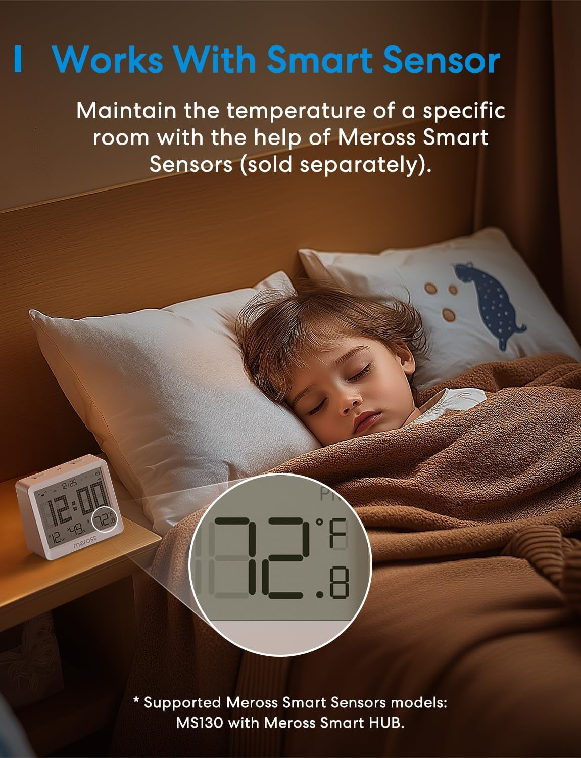 Smart Thermostat for Home, Wifi Thermostat Works with Matter, Alexa, Apple Home, Google Assistant, App & Voice Control, 7X24H Scheduling, Energy Saving, C-Wire Required
