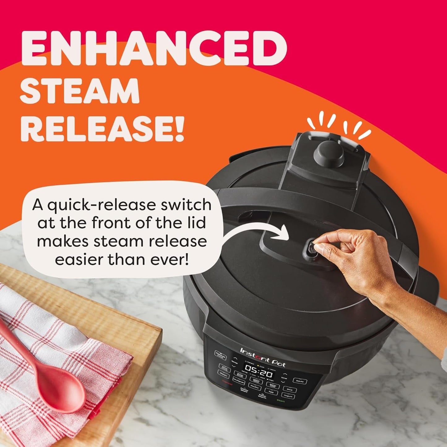 7.5QT RIO Wide, 7-In-1 Electric Multi-Cooker, Pressure Cooker, Slow Cook, Rice, Steamer, Sauté, Yogurt & Warmer, Wide Base, Large Searing Base, Whisperquiet Steam Release
