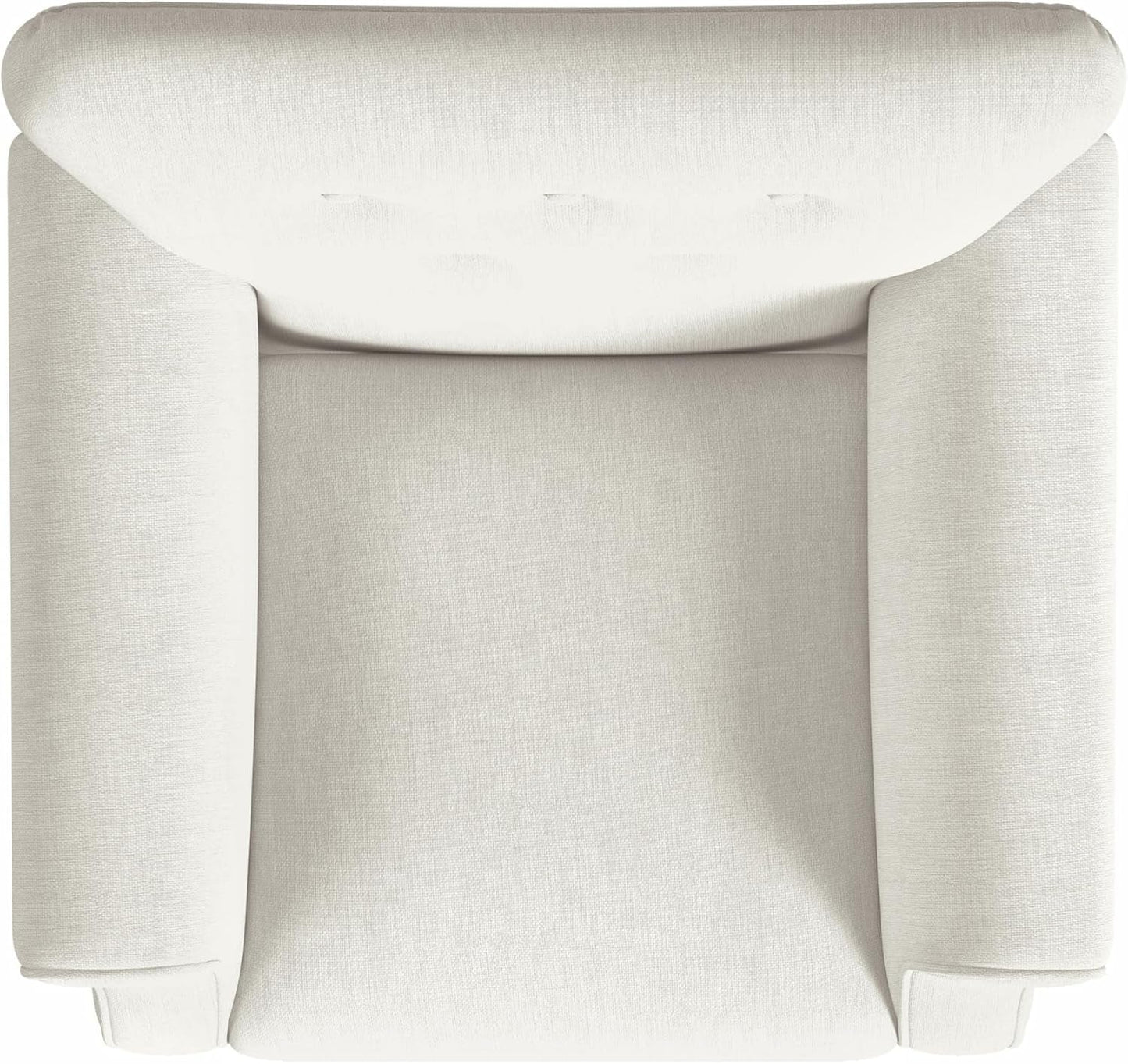 Home Decor | Upholstered Rolled Arm Accent Chair | Accent Chairs for Living Room & Bedroom | Decorative Home Furniture - Cream Solid Woven