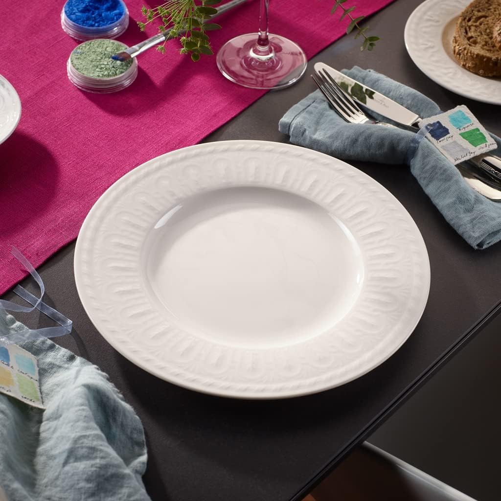 Villeroy & Boch Cellini Dinner Plate, 10.5 in, Premium Porcelain, White