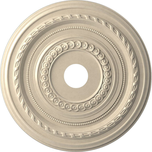 Ekena Millwork Cmp22Coepe Cole Thermoformed Pvc Ceiling Medallion (Fits Canopies Up To 6), 22Od X 3 1/2Id X 1P, Universal Metall