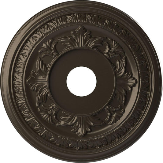19Od X 3 1/2Id X 1P Baltimore Thermoformed Pvc Ceiling Medallion (Fits Canopies Up To 7 3/4), Metallic Dark Bronze