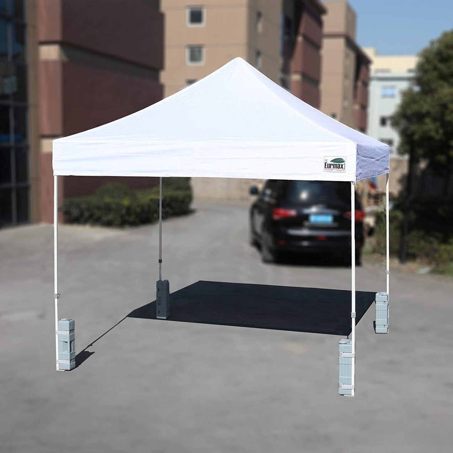 Eurmax USA 4-Pack Universal Upgraded Commercial Canopy Weights - Leg Weight Bottles for Pop Up Canopy Tents,Gazebos&Shelters - Easy Wrap-Around Hook&Loop Installation,Multi-Fill:Water,Sand,Gravel&More