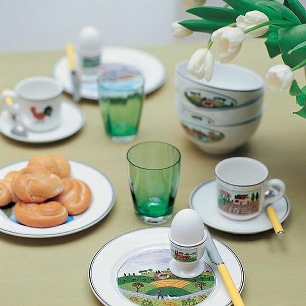 Villeroy & Boch Design Naif Rim Soup #2- Noah's Ark, 8.5 in, Premium Porcelain, White/Colorful