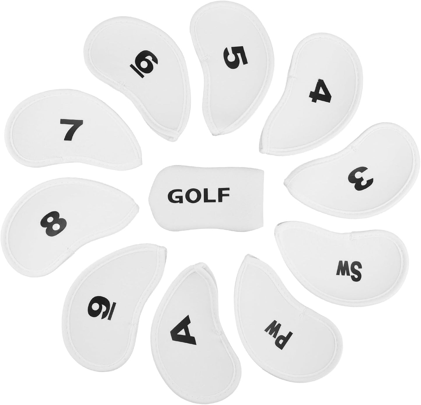 AUEAR, 11 Pack Golf Head Covers Neoprene Iron Putter Headcovers Set Fit All Brands