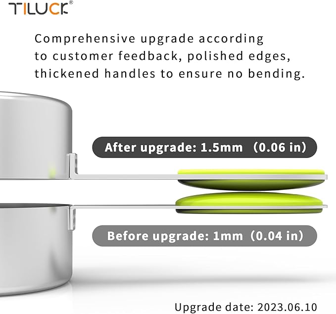 TILUCK Measuring Cups and Spoons Set, Stainless Steel, Kitchen Utensils for Cooking and Baking (14)
