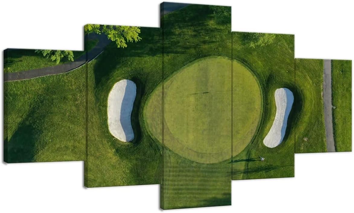 Westchester New York Golf Course Wall Art for Office - Golf Art Wall Decor for Living Room Bedroom Bathroom Home Decorations Framed Artwork Canvas Prints Ready to Hang(60''W x 40''H)