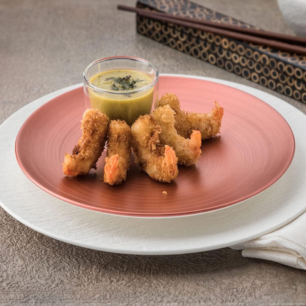 Villeroy & Boch Manufacture Glow Coupe Deep Plate (all over), 9.5 oz, Premium Porcelain, Copper