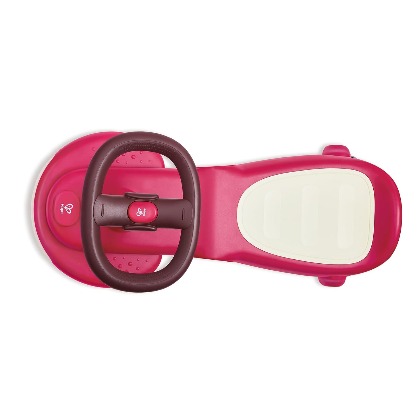 Hape Wiggle & Giggle Ride-On Car for Kids & Adults - No Assembly Wiggle Car with LED Lights, 8 Songs & Silent Wheels - 2-in-1 Parent-Child Ride-on Toy for Balance & Coordination, Ages 2-8 Years