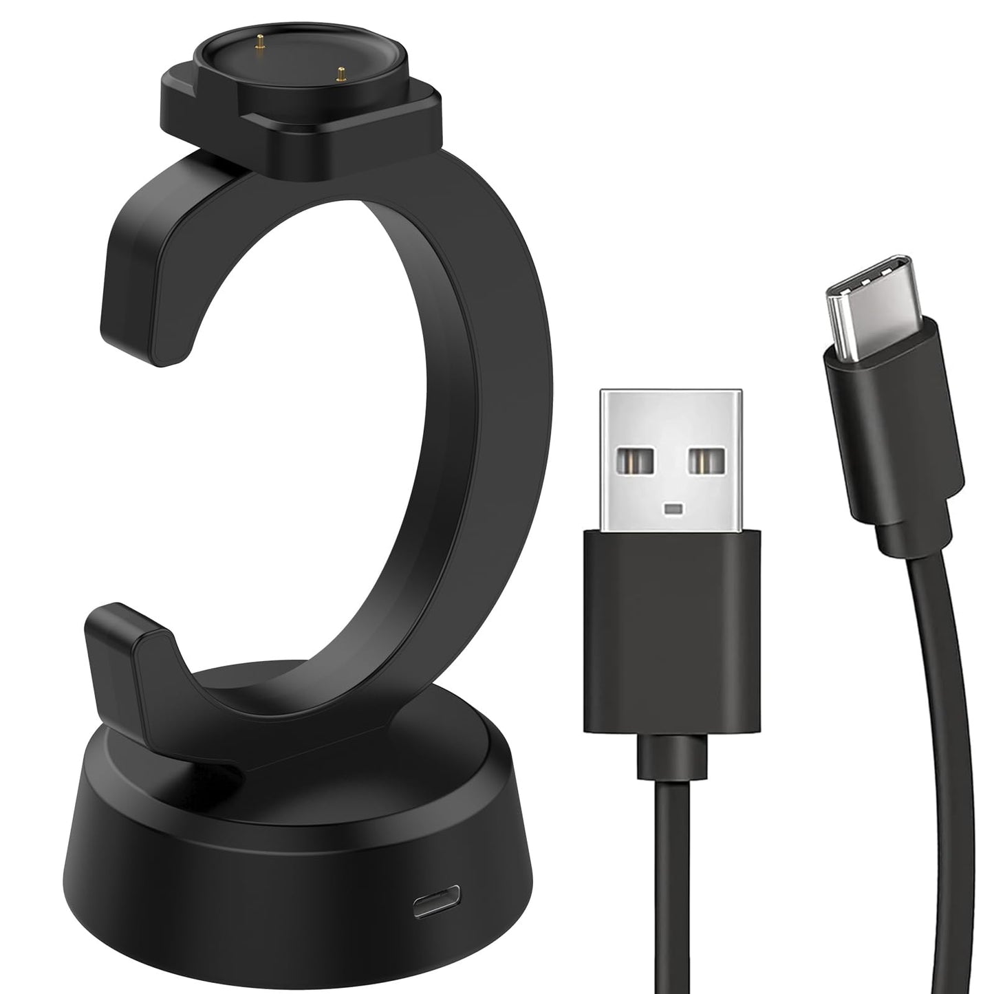 Charger Dock For Amazfit Bip 6/Active 2/Active 2 Square, Charger Replacement Upgraded Magnetic Watch Charging Stand With Usb-C C