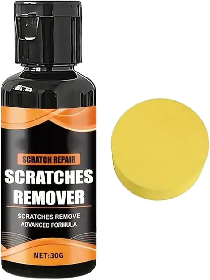 Eyeglass Scratch Remover, Effective Scratch Removal, 30g, Lens Cleaning Kit, Sunglasses Cleaner, With Built In Sponge Applicator, For Eyeglasses, Sunglasses, Watch, Camera, Car Windshield, Auto Window