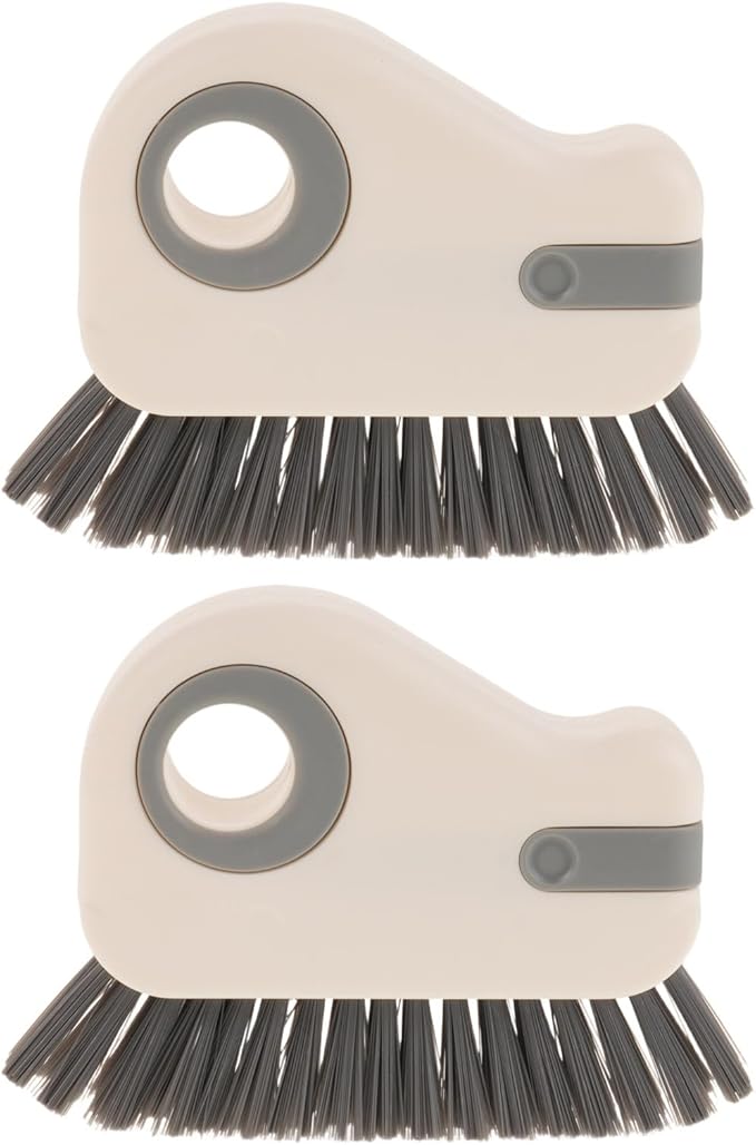 Generic 2PCS Window Groove Cleaning Brush - Sliding Door Track Cleaner Grout Cleaner Tool - Grip Brush Hard Bristle for Crevice Window Sill Sink
