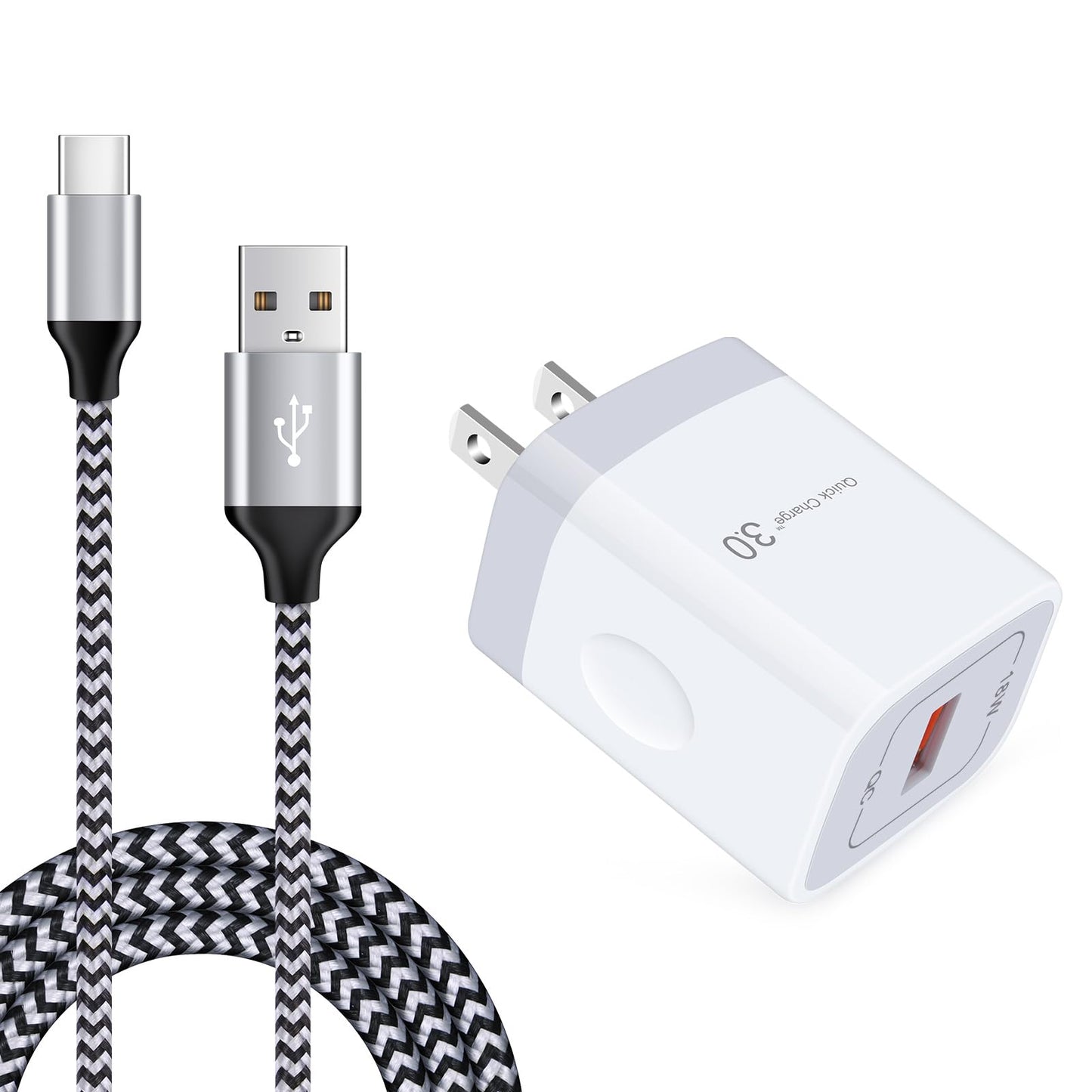 Orsunday Quick Charge 3.0 Fast Charger Compatible Lg Stylo 4/5/6, Lg G5 G6 G7 G8 V20 V30 V40 V50 Thinq, Samsung Galaxy S24 S23 S