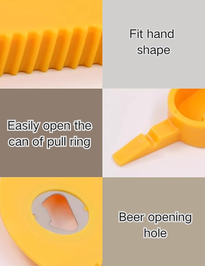 Jar Opener for Weak Hands, Bottle Can Opener Multipurpose Tool for Effortless Lid Removal Lightweight Plastic Design for Seniors & Outdoor Use, Cap Opens Dia 1.18 to 2.76in Lid