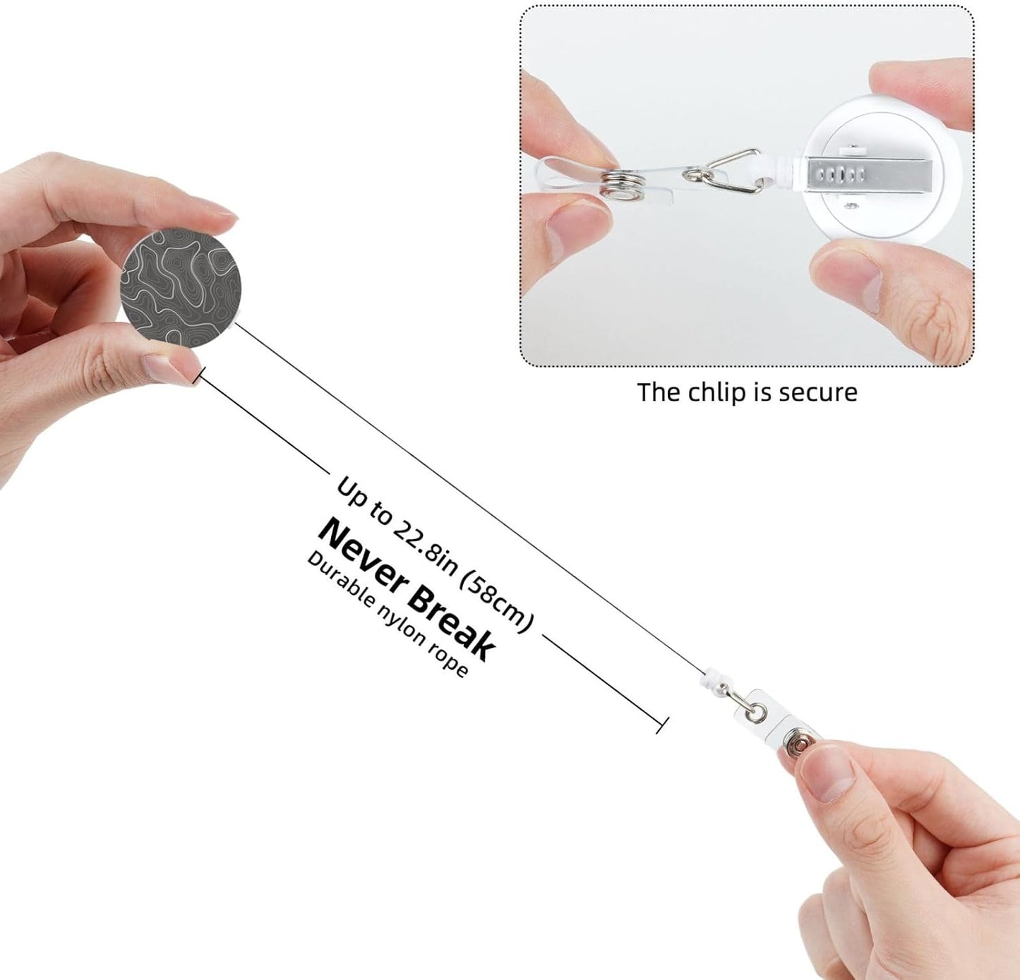 Topography Contour Map Badge Reels Retractable Badge Holder with Clip for Id Name Tag Office Worker Student Teacher Nurse Doctor