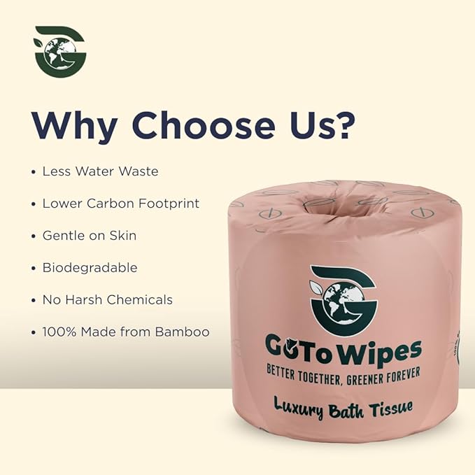 Premium Bamboo Toilet Paper - Organic Ultra Soft 3 Ply - Chemical & PFAS Free, Non-Toxic - 400 Sheets, 12 Pack - Septic Safe, Sustainable - Bamboo Toilet Paper with Plant Trees Initiative