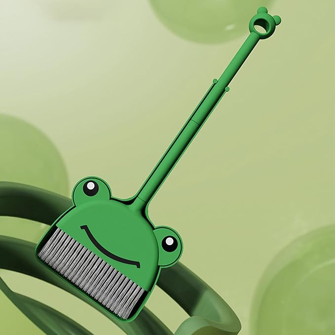 CCYLEZ Kids Exquisite Animal Broom Dustpan Set Easy Storage Cultivating Cleaning Habits for Play Toy [Living Room, Kindergarten] Sturdy PET