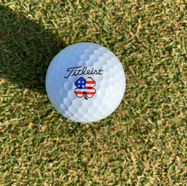 Golfdotz - USGA Rule Conforming Novelty Golf Ball Markers, Golf Ball Stickers for Marking Balls, No More Smearing from Stamps, Gifts for Golfers, Dads, and Retirees, (USA Collection; 32-Count)