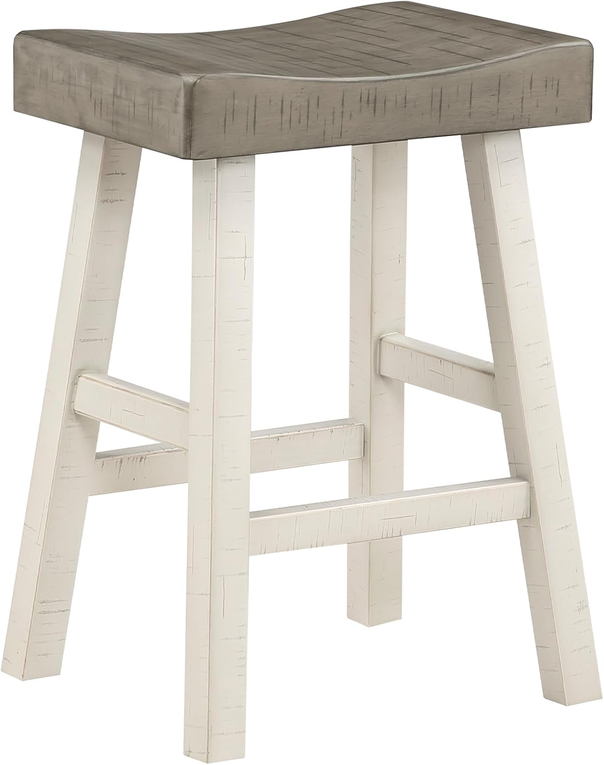 Lexicon Bar Table Set for 3, Small Kitchen Table Set Kitchen Island Table with 3 Saddle Bar Stools, 4 Piece Dining Table Set for Breakfast Nook, Living Room, Apartment, Counter Height, White/Coffee