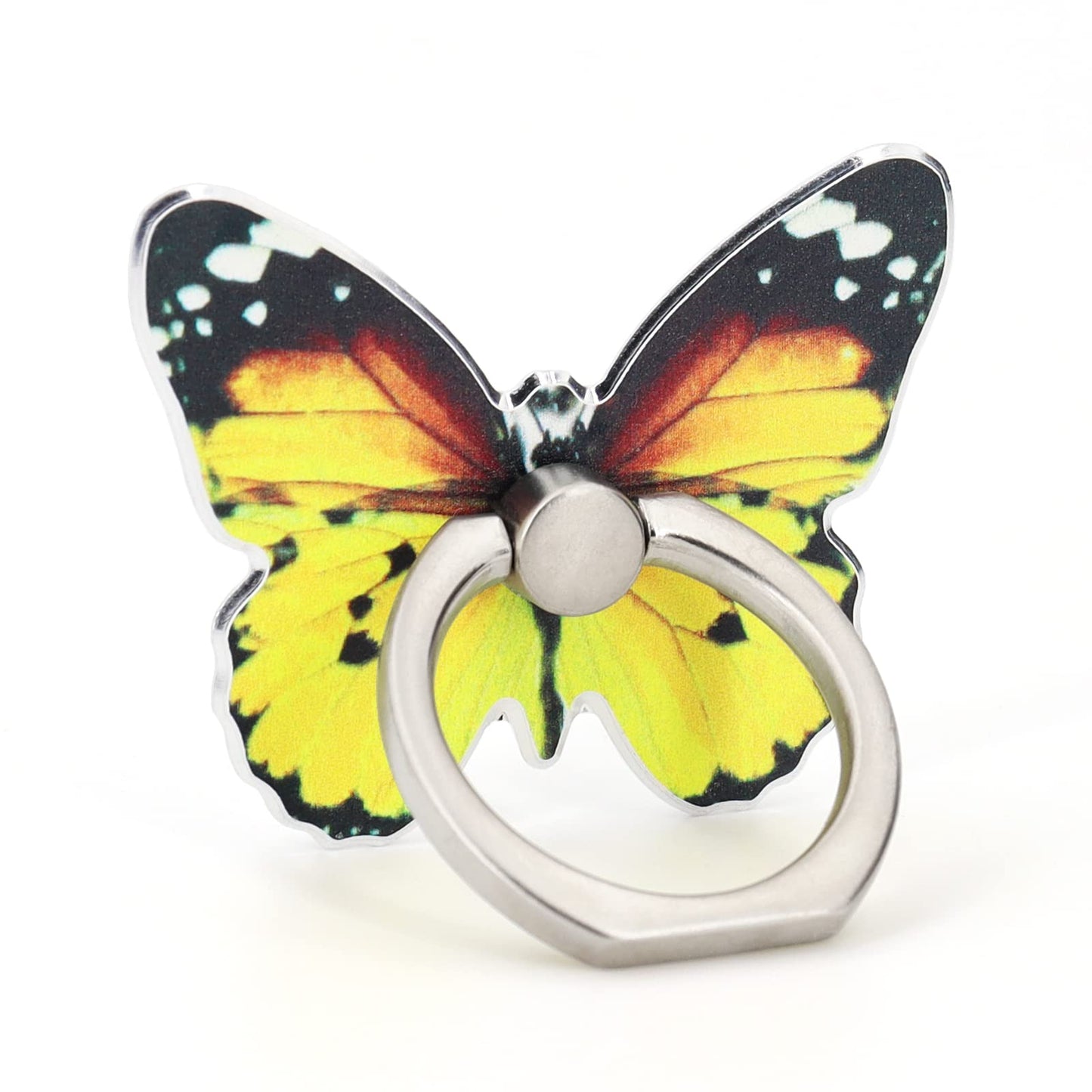 Lamignonne Butterfly Cell Phone Ring Holder Finger Ring Grip Stand 360 Rotation 180 Flip Universal Kickstand Compatible With All