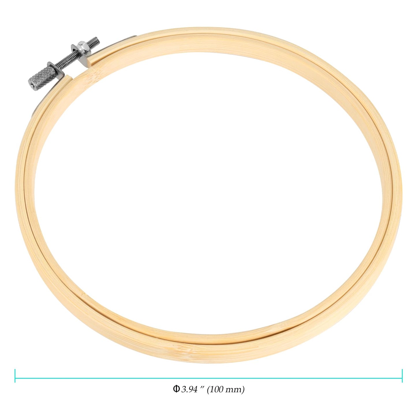 NINGWAAN 30 Pack 4 Inch Wooden Cross Stitch Hoops, Bamboo Embroidery Circles for Sewing, Art Craft