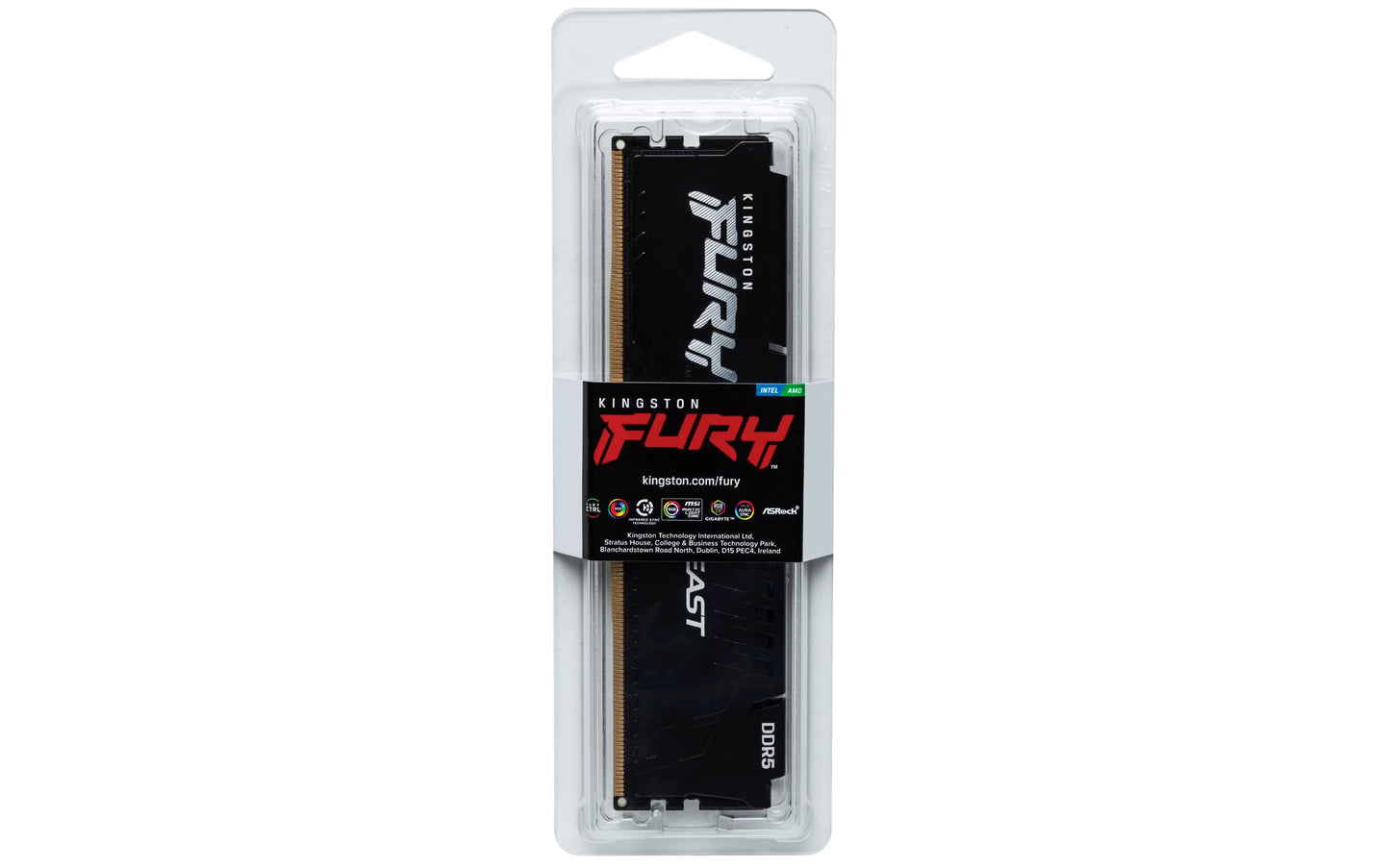 Kingston Technology Kingston Fury Beast 16Gb 5600Mhz Ddr5 Cl40 Dimm Single Module Desktop Memory Kf556C40Bb-16 Black
