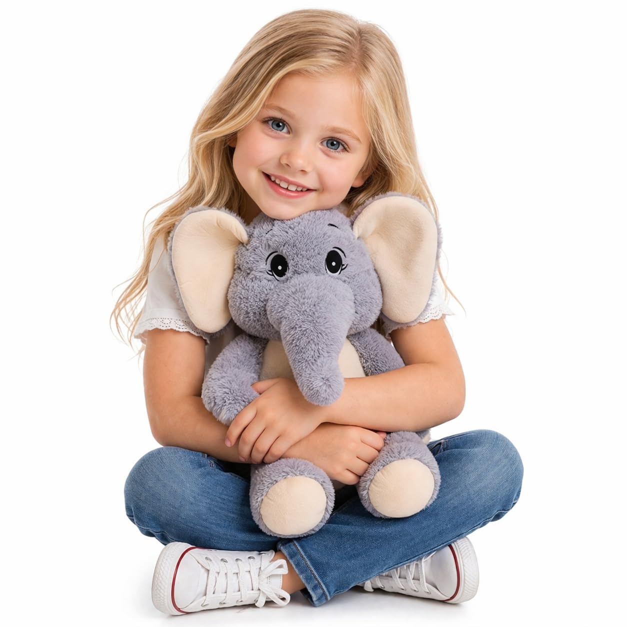GailiMaiYa Elephant Stuffed Animal Big 15'', Soft Huggable Elephant Plush Toy, Perfect for Kids & Adults, Gift for Birthday, Mother's Day, Christmas