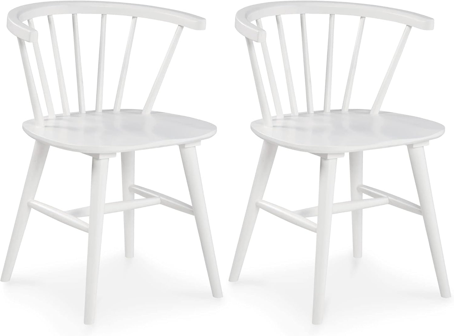Signature Design by Ashley Grannen Modern 18" Spindle Back Dining Chair, 2 Count, White
