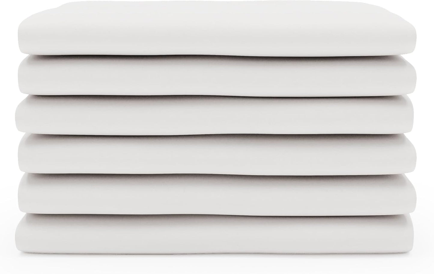 Foundations Boutique Folding Hotel Crib and Sheet Bundle - Includes Wooden Mini Crib with 3" Foam Mattress (Gray) and 6-Pack White Fitted Compact Sheets