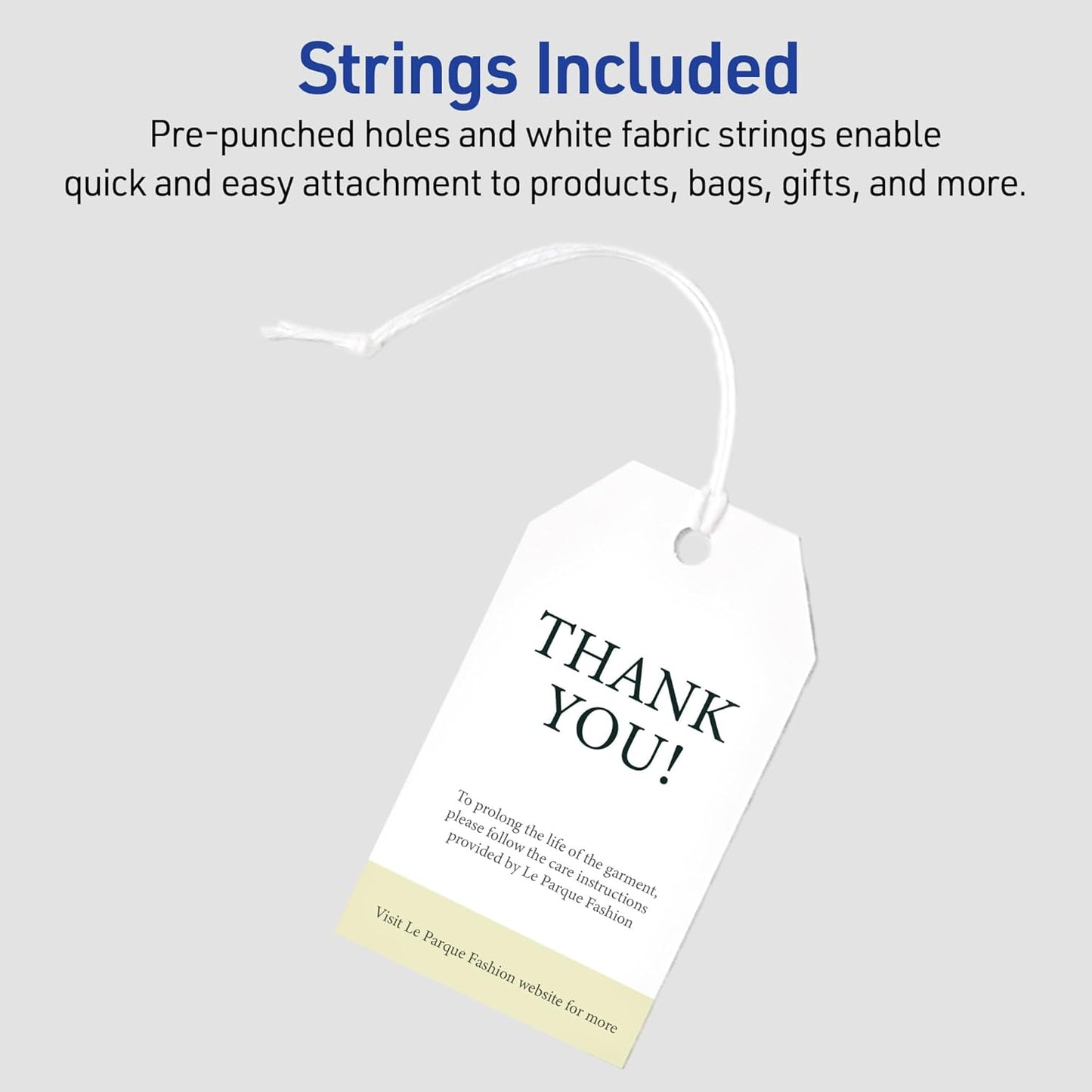 Avery Blank Printable Tags, Sure Feed Technology, 2" x 3.5", White, 96 Customizable Tags, String Included, Great for Branding, Gifts, Merchandising, and More (22802)