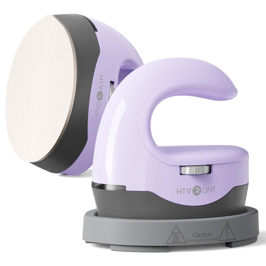 HTVRONT Heat Press H1 Mini Heat Press Machine, Small Heat Press for Perler Beads, Portable Iron Press Machine for T Shirts, Hats, Heating Transfer Projects (H1 Lavender Purple)