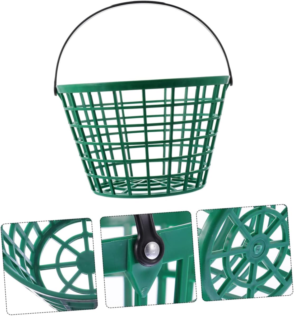 Portable Golf Ball Storage Basket Container with Handle for Outdoor Sports Practice Organizing Balls and