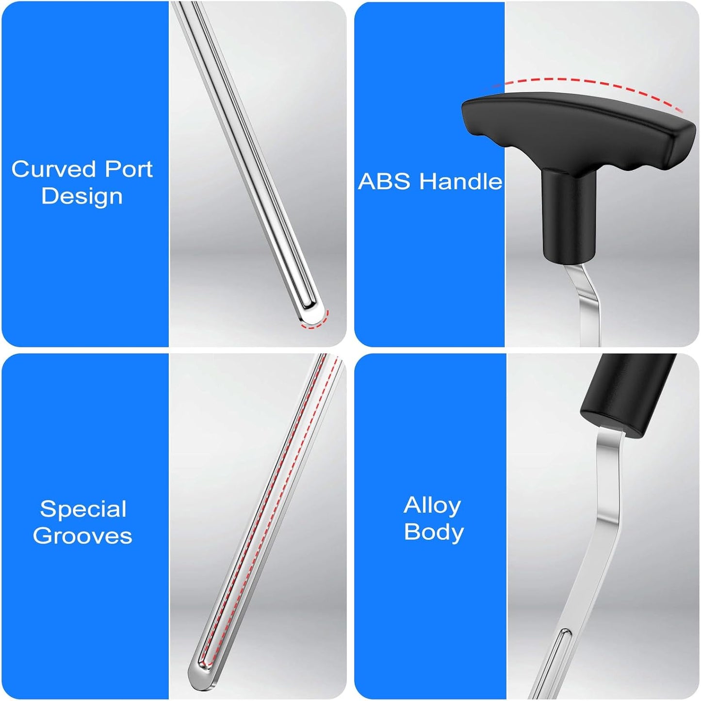 Golf Grip Removal Tool, V-Groove Golf Grip Remover Saver Gripping Tool 11" for Standard Length, Saves Old Golf Grips