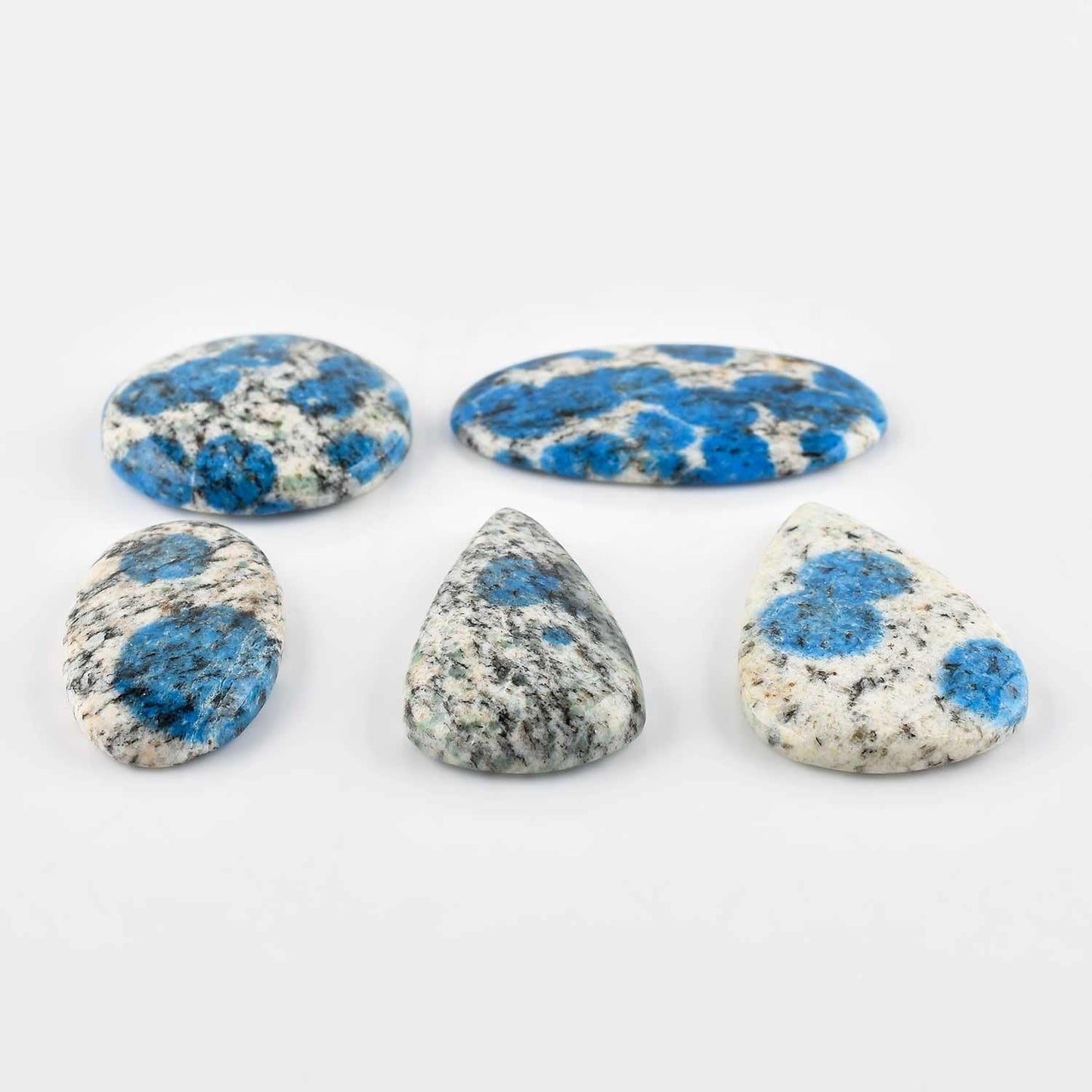 OdrillionGems Natural K2 Jasper Stone, Natural Gemstones and Crystals Cabochon Lot, DIY Jewelry Making Loose Gemstones, Chakra Healing Crystals, Wire Wrapping Cabochons, Pack of 5 (Large)