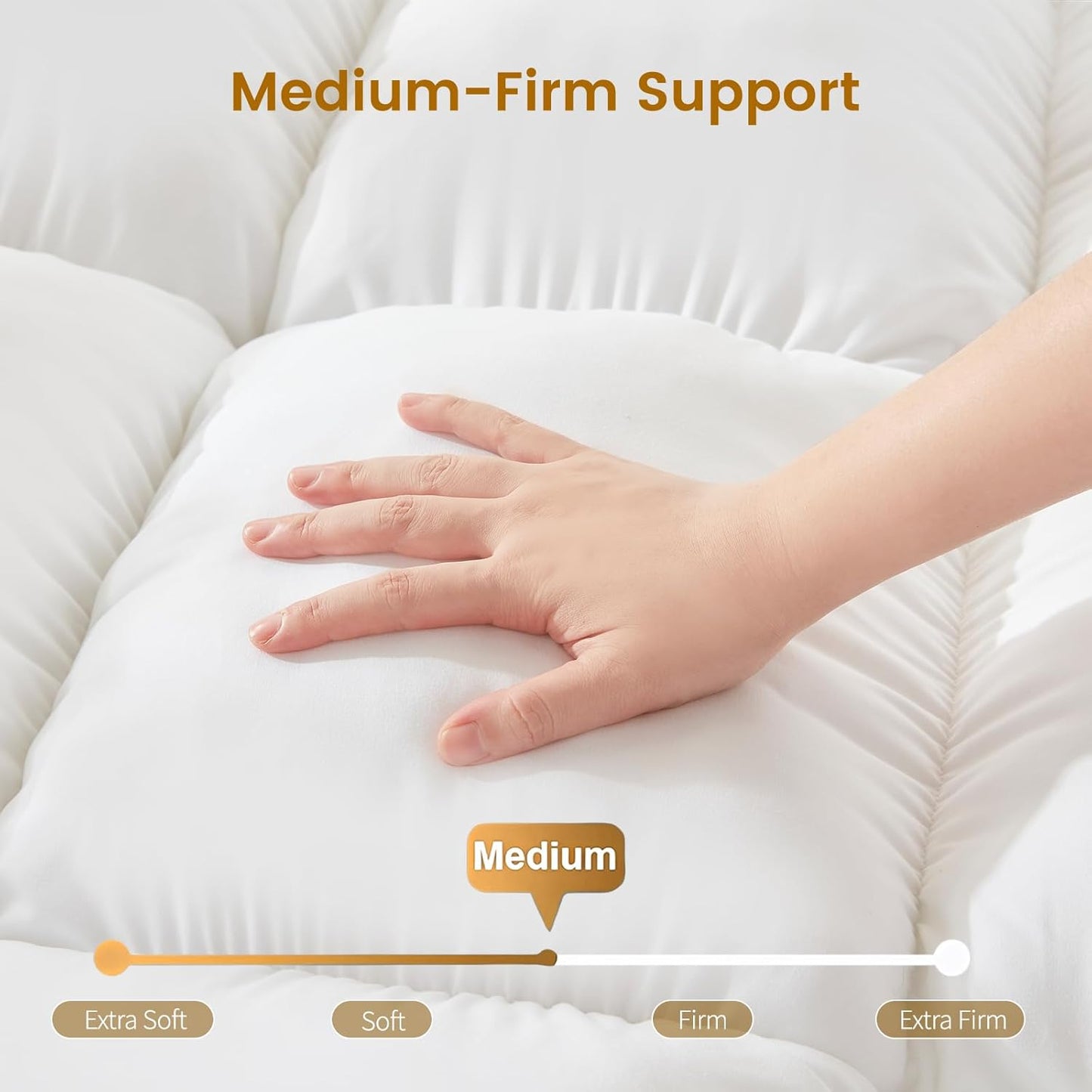 Decroom 5 Inch Memory Foam Mattress Topper Full Size, Filled with Breathable Memory Foam Pillow Topper, Soft Fluffy Supportive Bed Mattress Pad for Back Pain Relief, 75x54x5 Inch