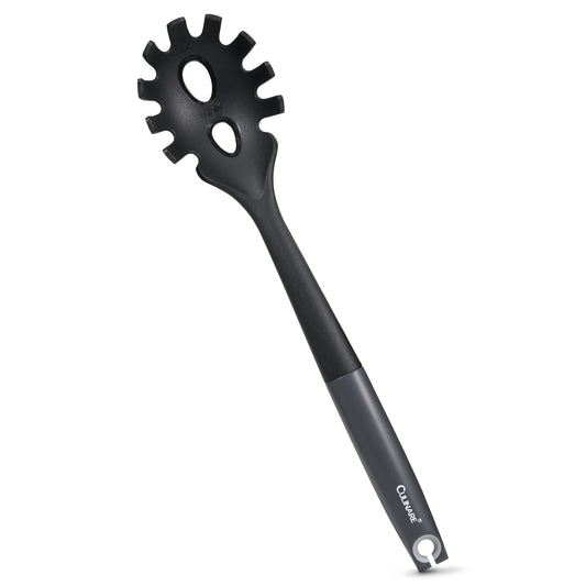Culinare Spaghetti Spoon with Portion Measure, Heat Resistant Pasta Server Safe for Non Stick Cookware, Dishwasher Safe