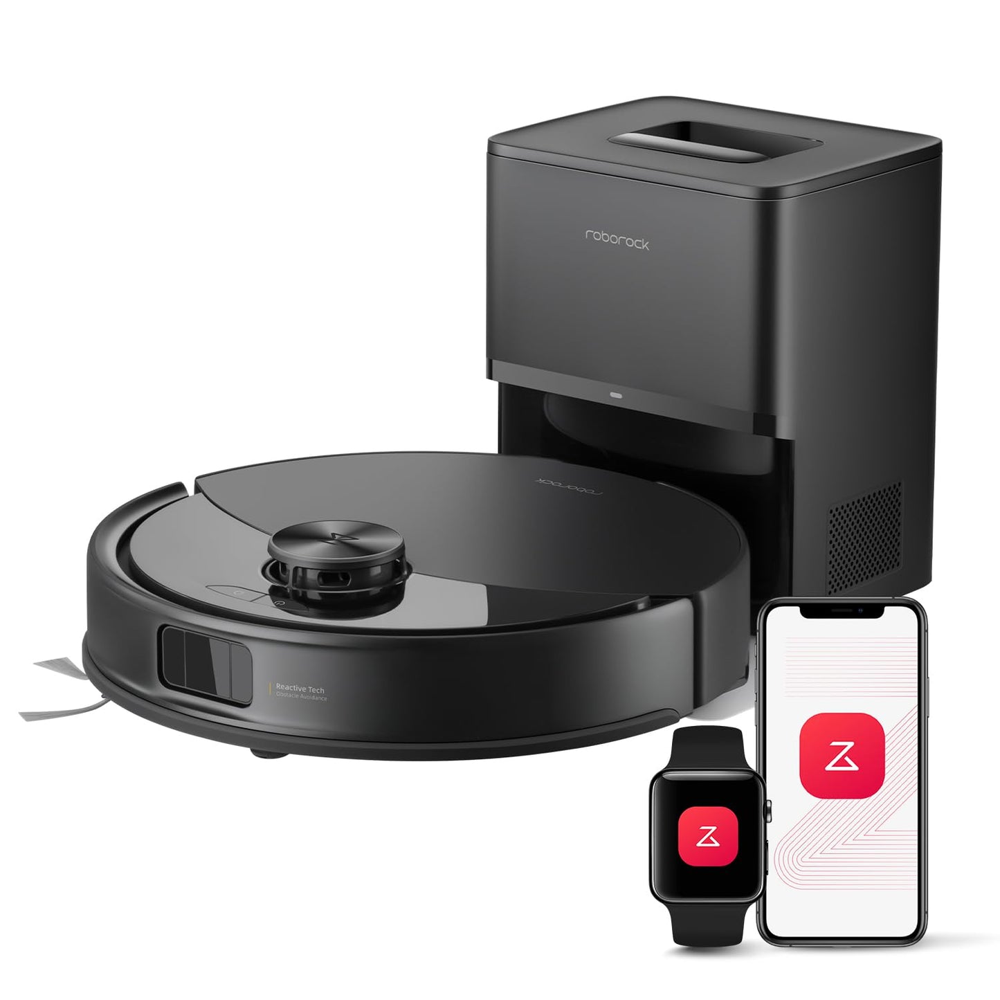 roborock Q10 S5+ Robot Vacuum and Mop, 10,000Pa Suction, Upgraded from Q8 max+, 70 Days Self-Emptying, Obstacle Avoidance, Sonic
