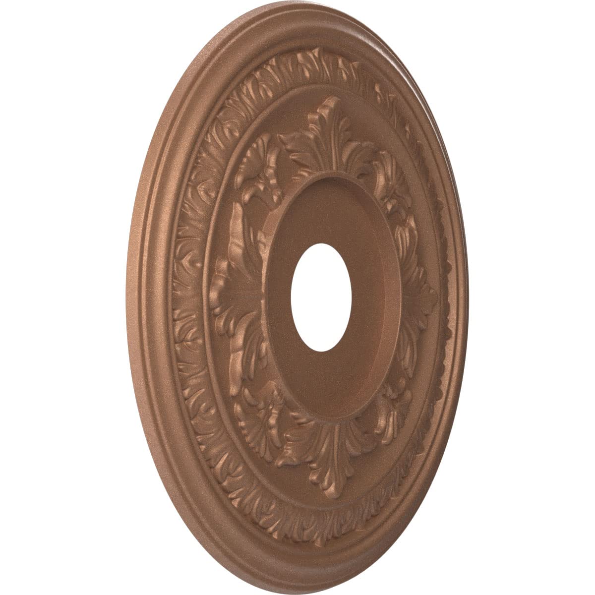 Ekena Millwork 19Od X 3 1/2Id X 1P Baltimore Thermoformed Pvc Ceiling Medallion (Fits Canopies Up To 7 3/4), Aged Copper
