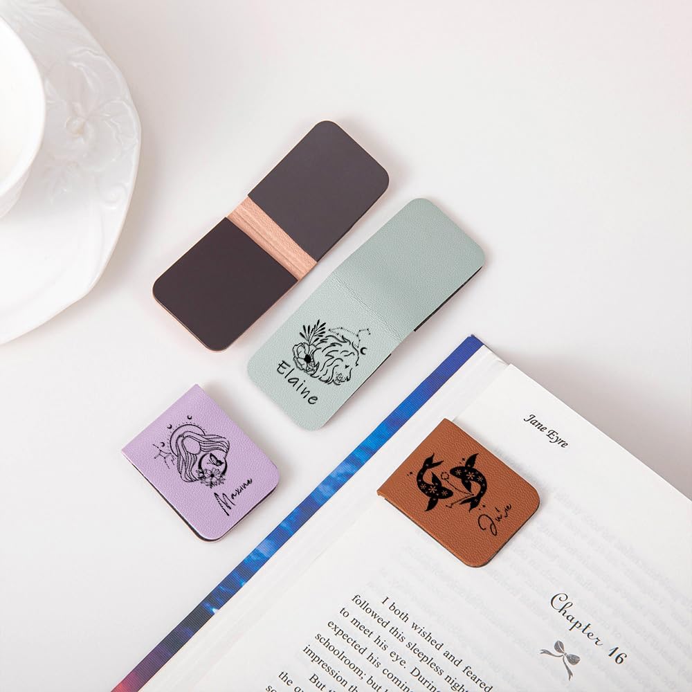 CALLIE Personalized Magnetic Bookmark Clip – Custom Name Reading Gifts for Book Lovers, Birthday Teacher's Day Christmas for Bookworm Gifts (Zodiac Sign)