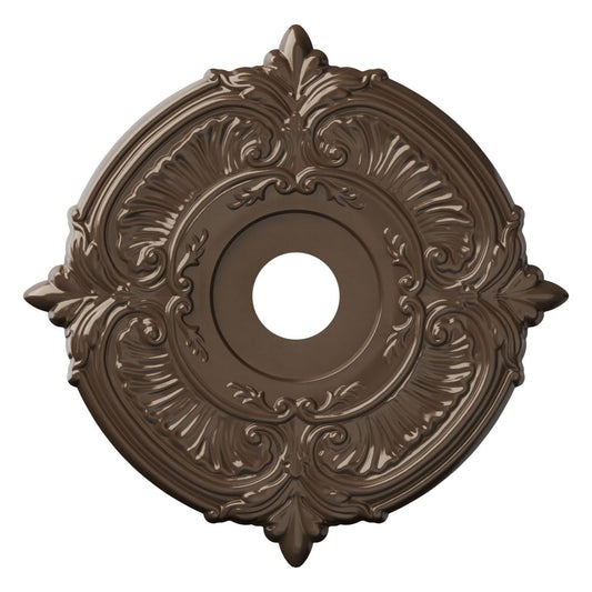 19Od X 3 1/2Id X 1P Attica Thermoformed Pvc Ceiling Medallion (Fits Canopies Up To 6 3/4), Metallic Copper