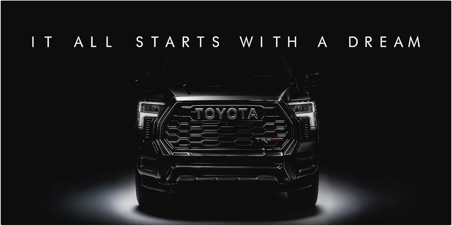 Motivational Wall Art for Office, Super Car Art Canvas, Inspirational Automotive Decor for Toyota Tundra TRD Pro Sportscar Lovers, Motivational Wall Decor for Home, Car Poster (8" x 8" in)