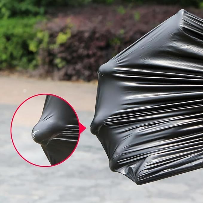 Generic 20Pcs Large Thickened Garbage Bags Disposable Rubbish Bags Leakproof Household Trash Liners for Bathroom Bedroom Office Car Use