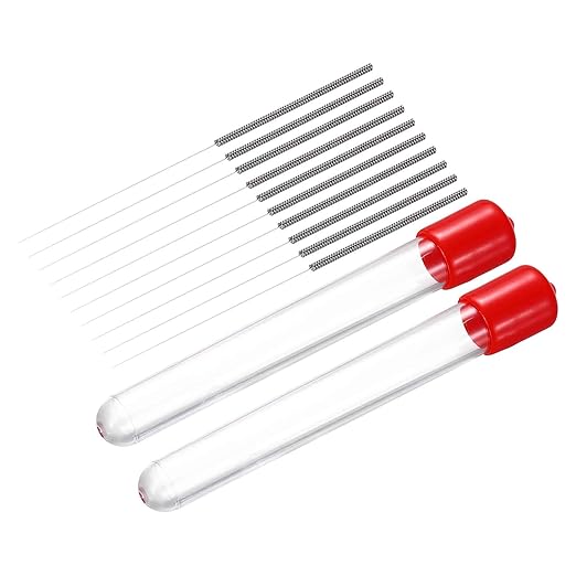 MECCANIXITY 10Pcs 3D Printer Nozzle Cleaning Kit Precision 0.2mm Stainless Steel Cleaner Needles for 3D Printer Clog Removal, Maintenance