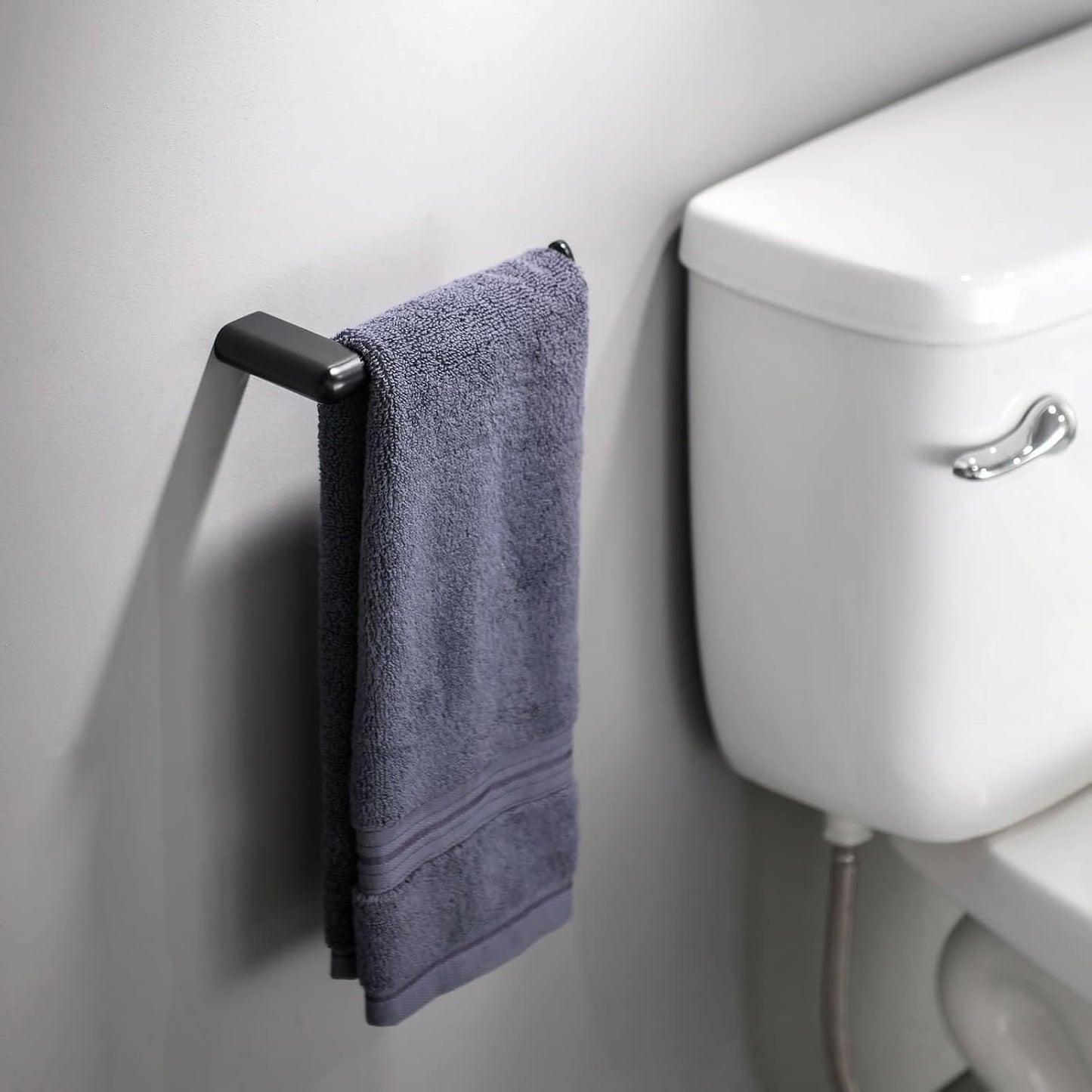 simpletome Toilet Paper Holder Wall Mount Never Rust Zinc Alloy Drilling Installation Modern Minimalist Design (Matte Black)