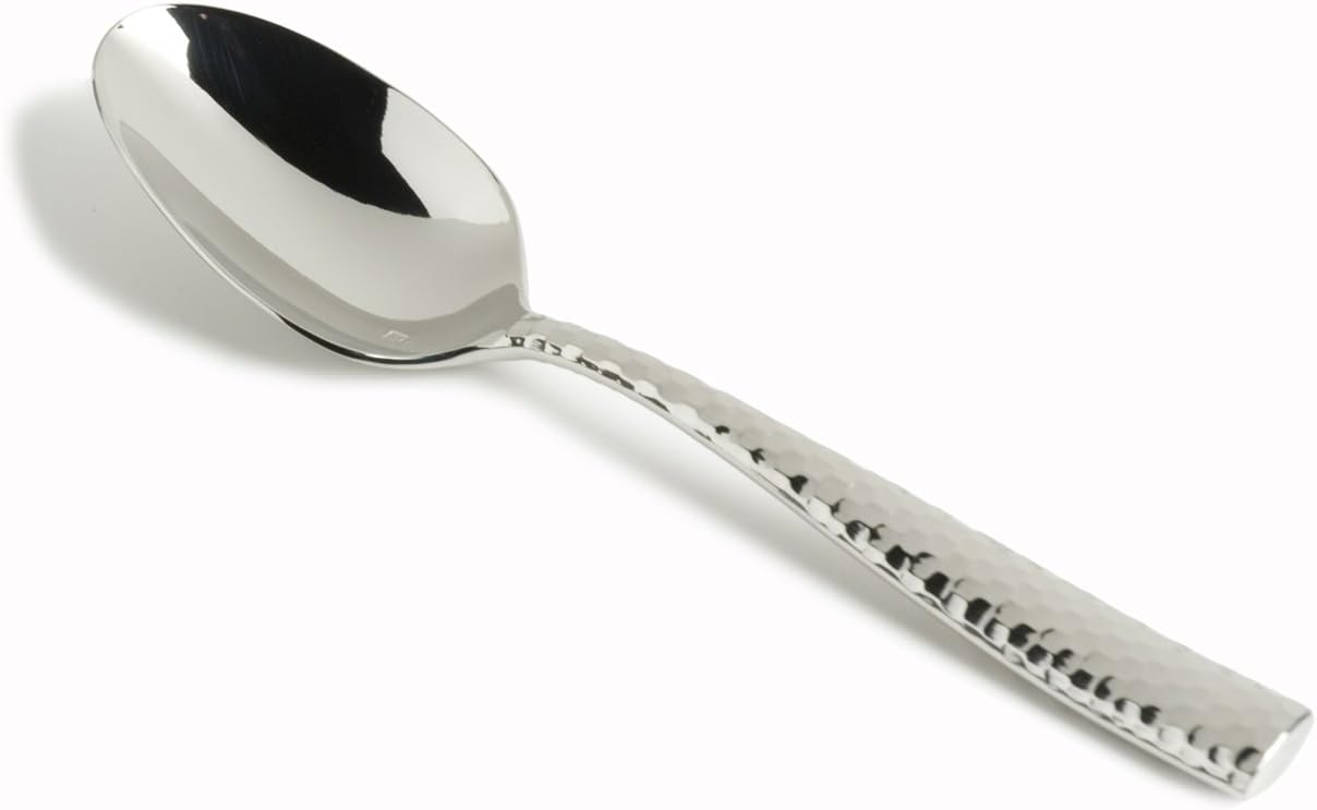 Fortessa Lucca Faceted 18/10 Stainless Steel Flatware Espresso Spoon, Set of 12