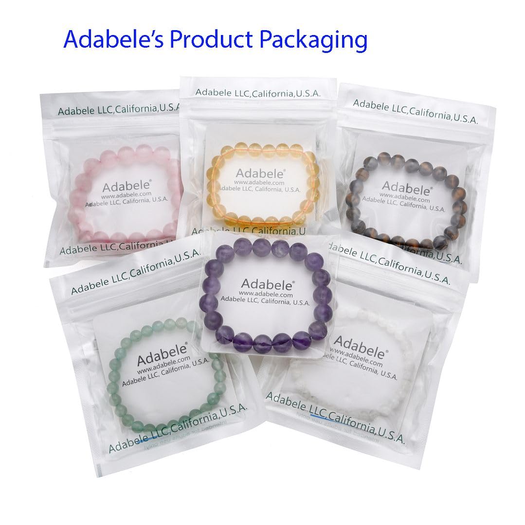 Adabele Real Natural Blue Sodalite Gemstone Beaded Bracelet 7 inch Stretch Chakra Healing Crystal Stone Women Mom Gift (Unisex) GB10-A47