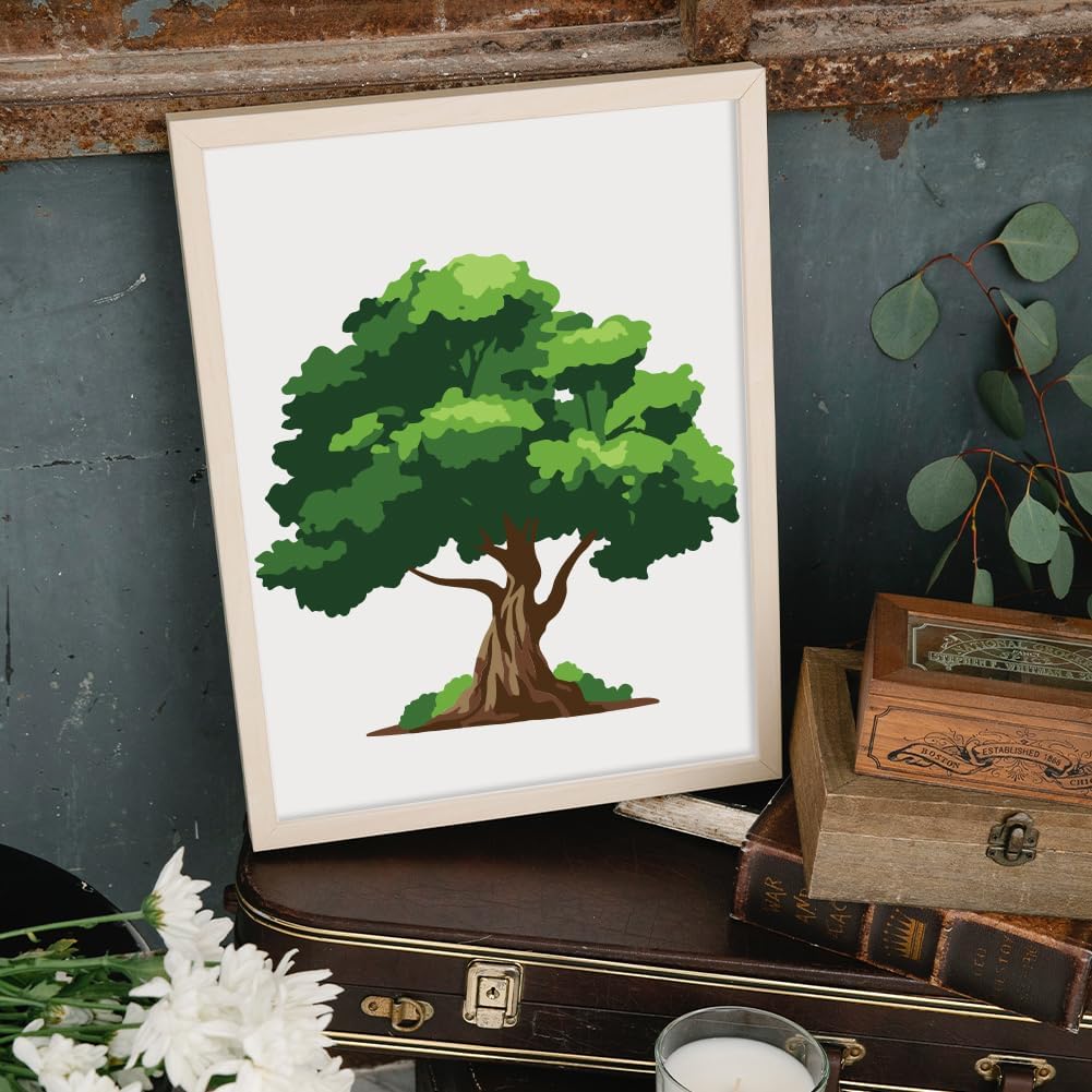 MAYJOYDIY 3pcs Layered Tree Stencil Template 11.811.8inch Large Natural Hierarchical Stencil Reusable Lush Branch Drawing Templates With Paint Brush for Furniture Home Decor DIY Crafts